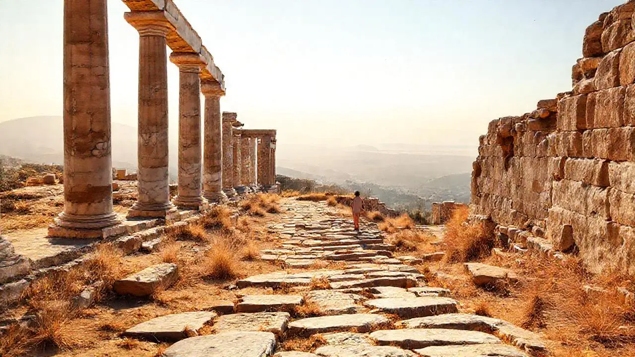 Antigua grandeza serena bajo la luz