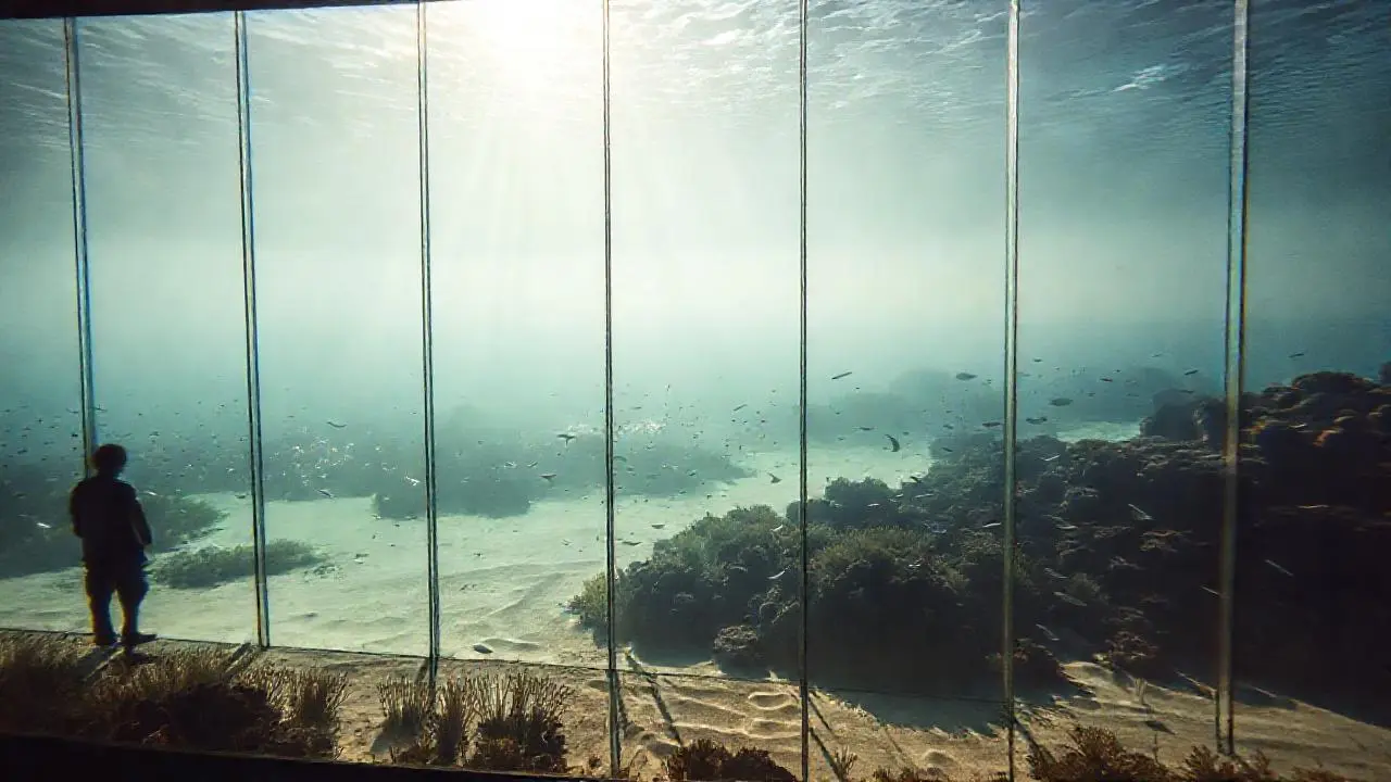 Un paisaje acuático sereno y vasto