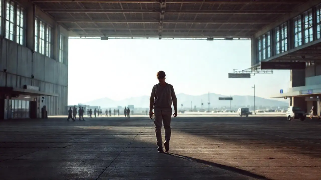 Un terminal amplio, vacío y ligeramente desolado