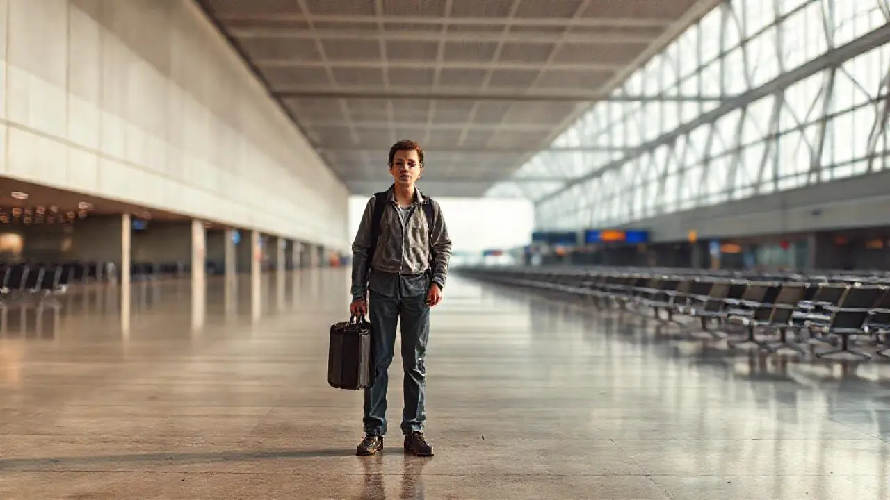 Calma y soledad en un aeropuerto