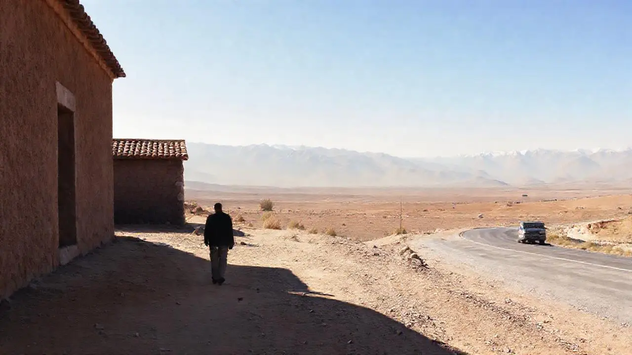 Paisaje andino árido y vasto, silencioso