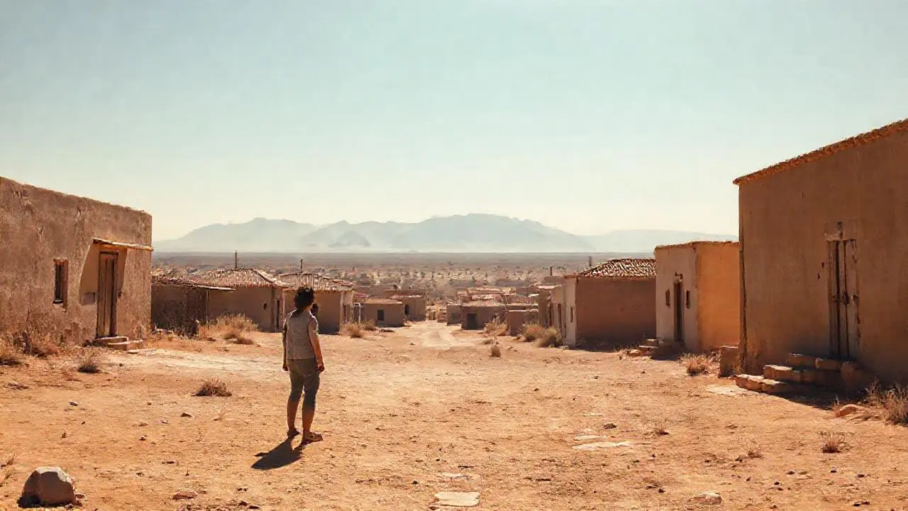 Paisaje árido, tranquilo, bañado por el sol