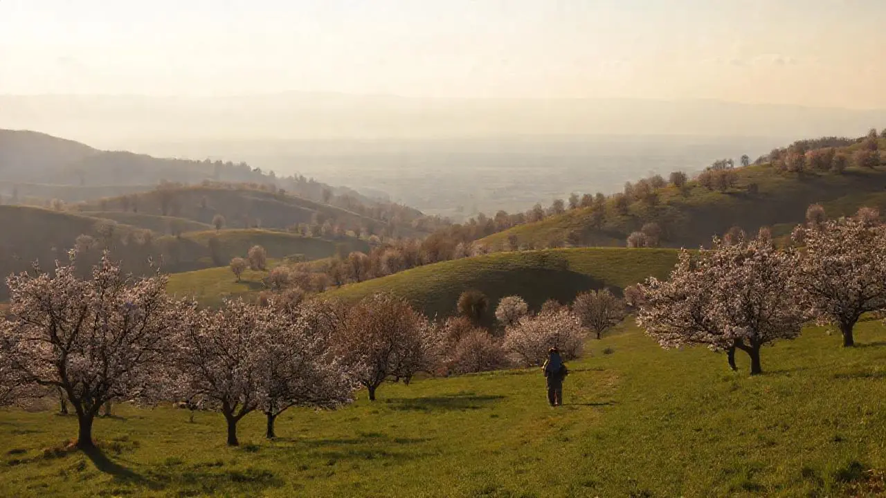 Paisaje rural sereno y luminoso