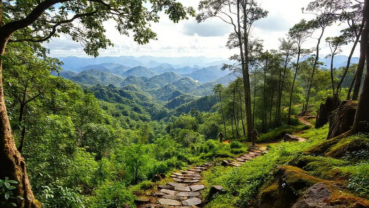 Paisaje natural exuberante y sereno