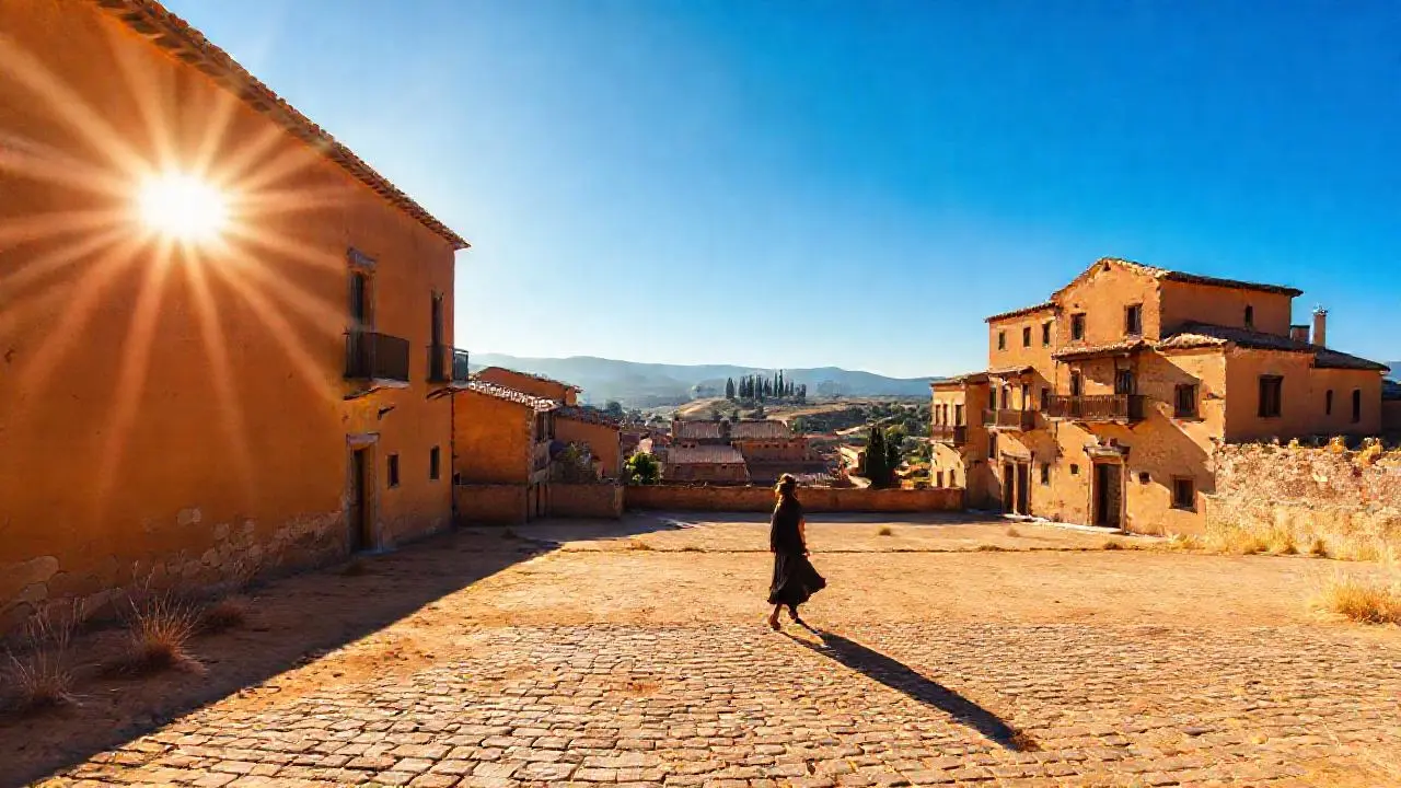 Pueblo antiguo, cálido y silencioso