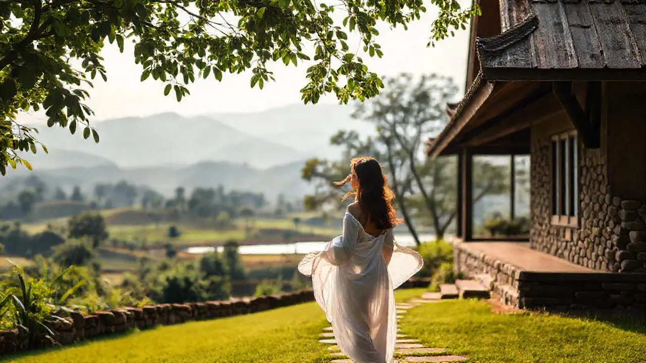 Paz rural, luz suave y calma