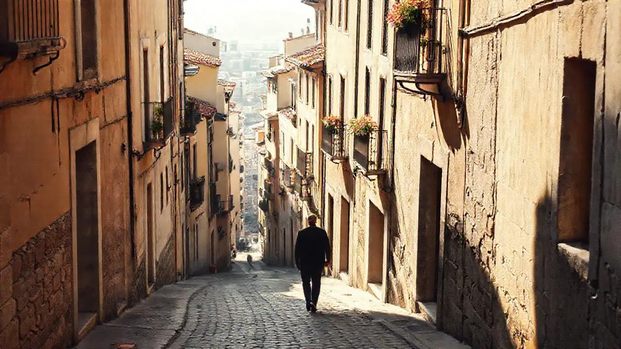 Calle antigua, tranquila y llena de historia