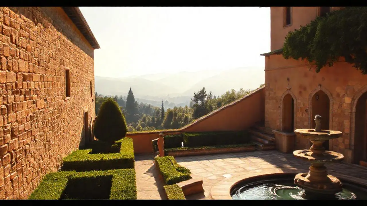 Serena arquitectura mediterránea baña luz cálida