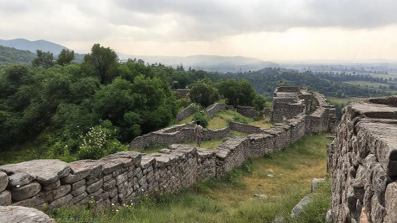 Paisaje antiguo, tranquilo y expansivo