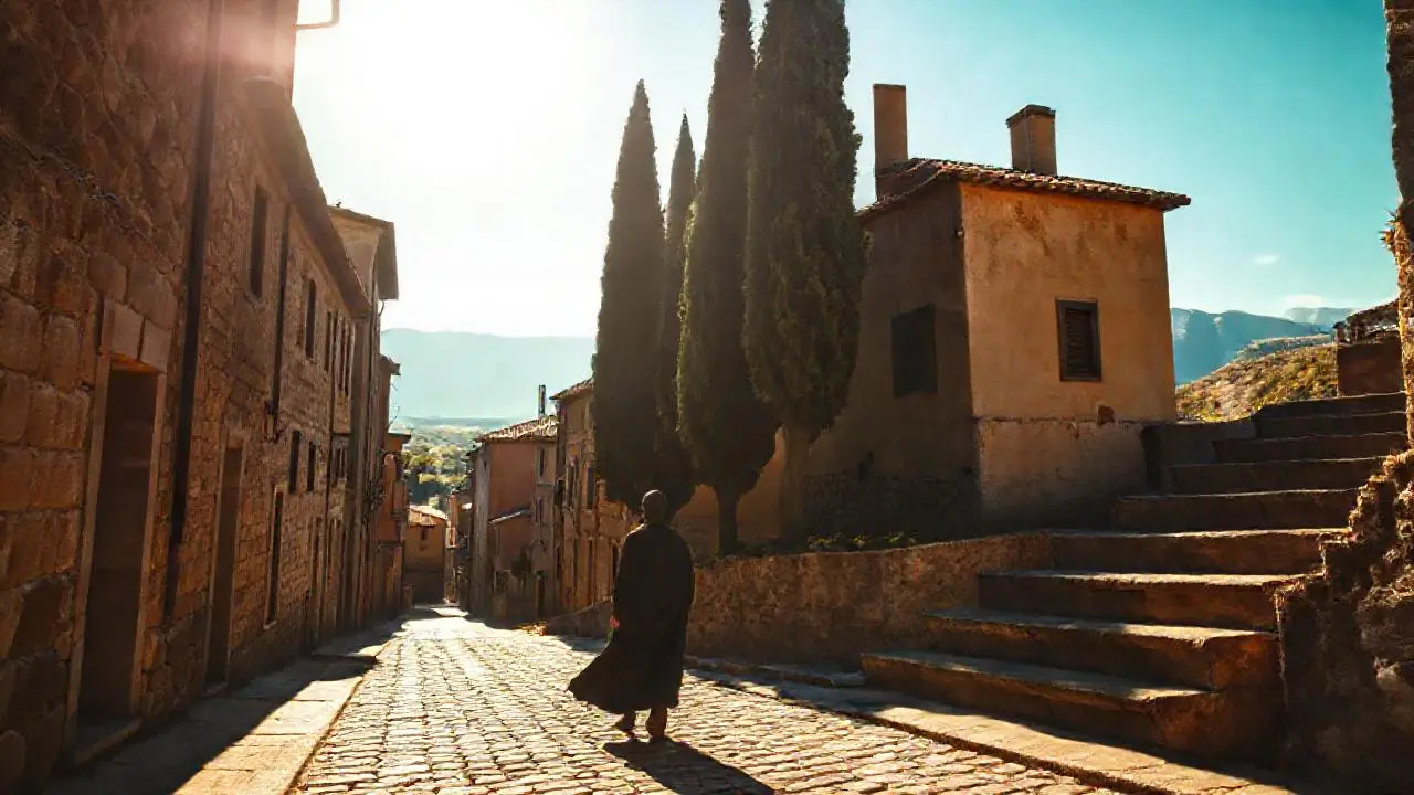Paz y luz en un paisaje antiguo