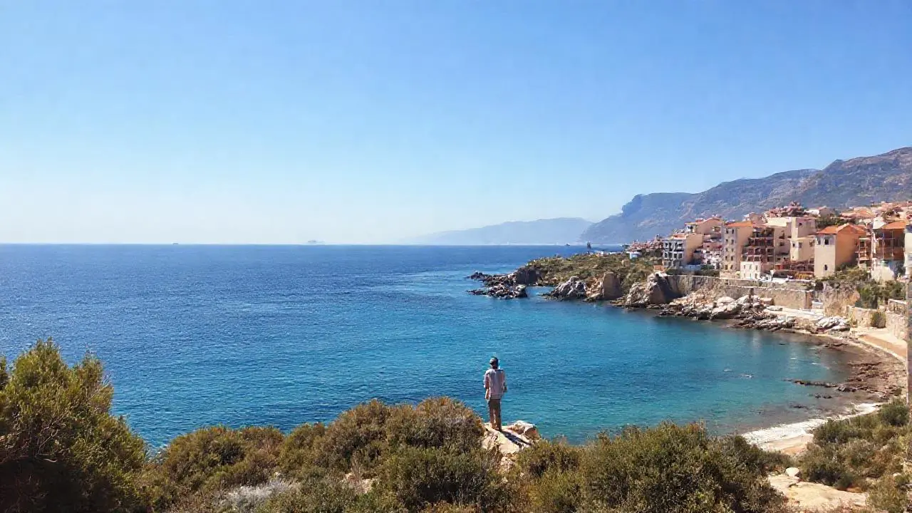 Paz costera bajo la luz cálida