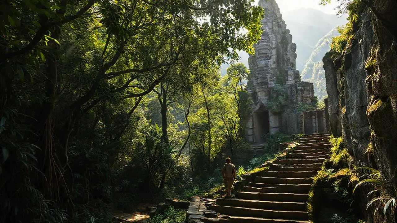 Ruinas antiguas perdidas en la selva
