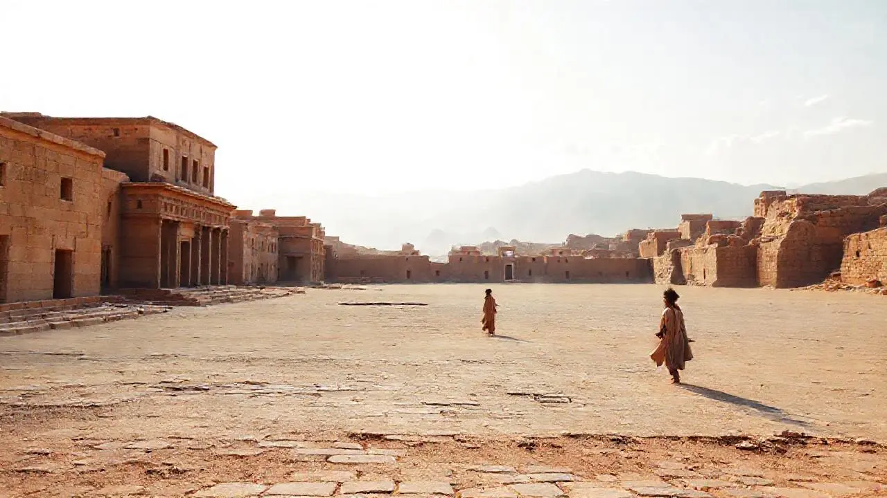 Paisaje antiguo, sereno y vasto