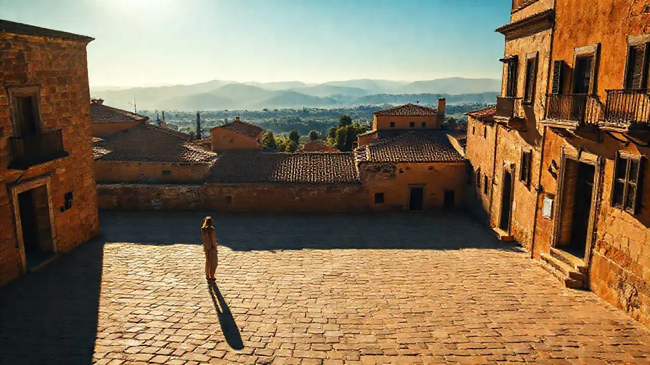 Paz antigua, luz cálida y espacio abierto