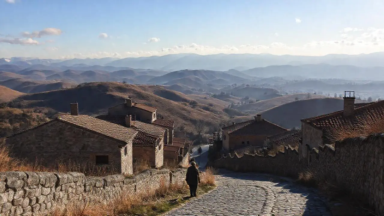 Pueblo antiguo, sereno y tranquilo