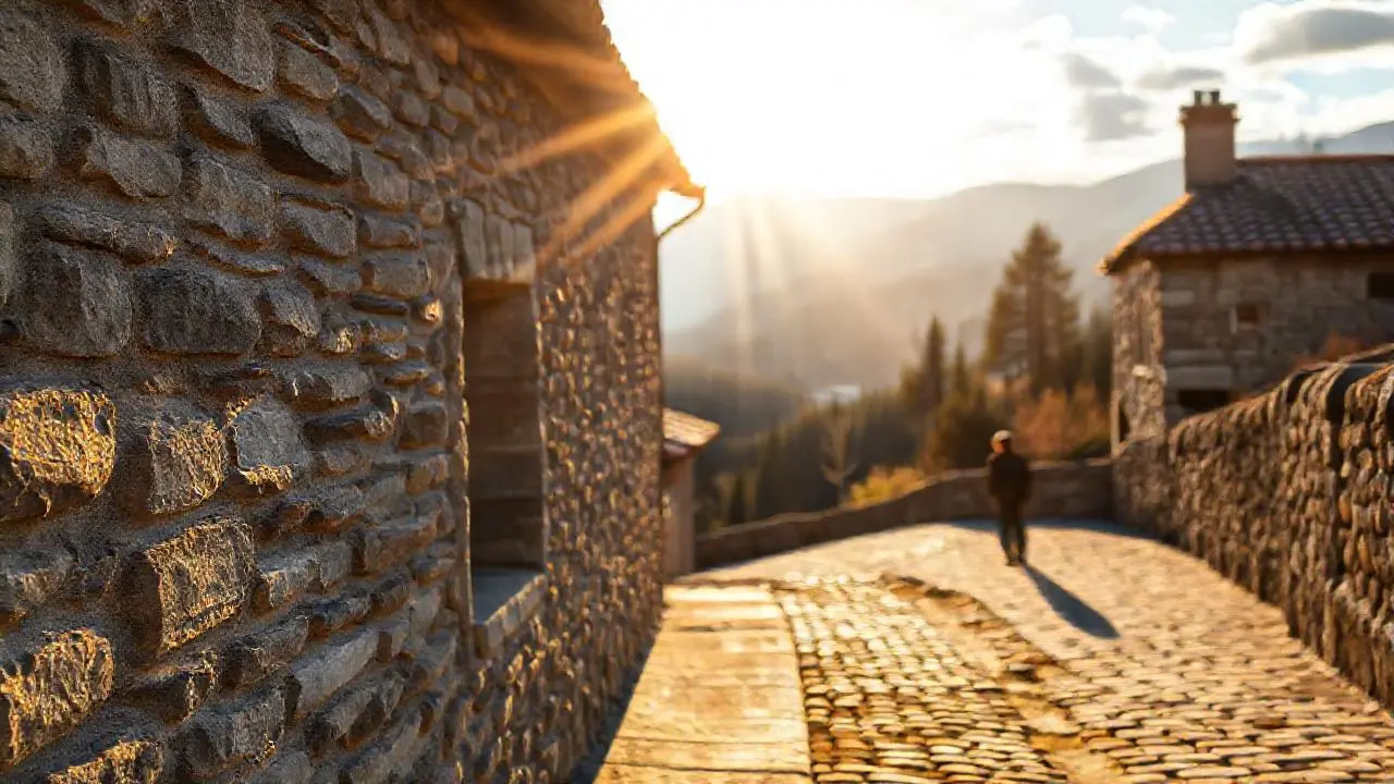 Edificio antiguo bañado por luz natural