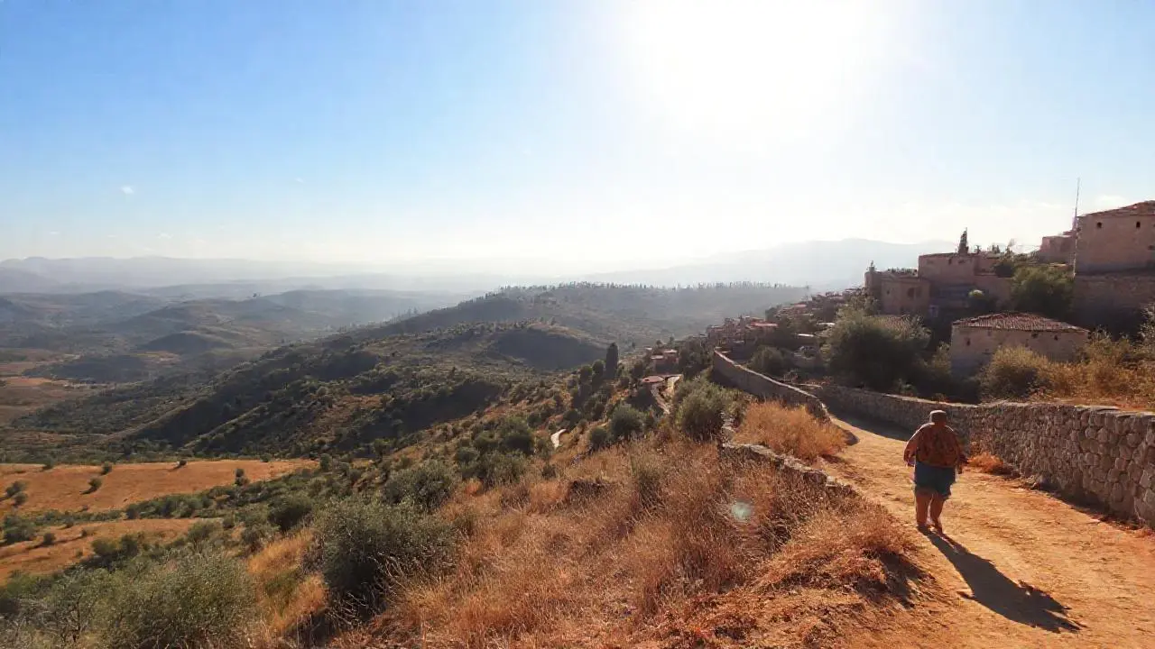 Paisaje rural, cálido y tranquilo