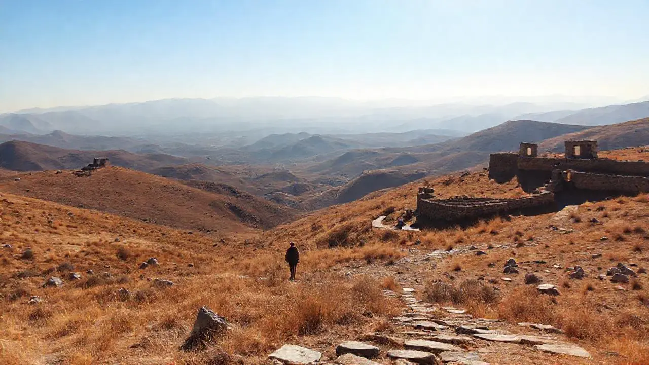 Paisaje vasto, sereno y bañado por el sol