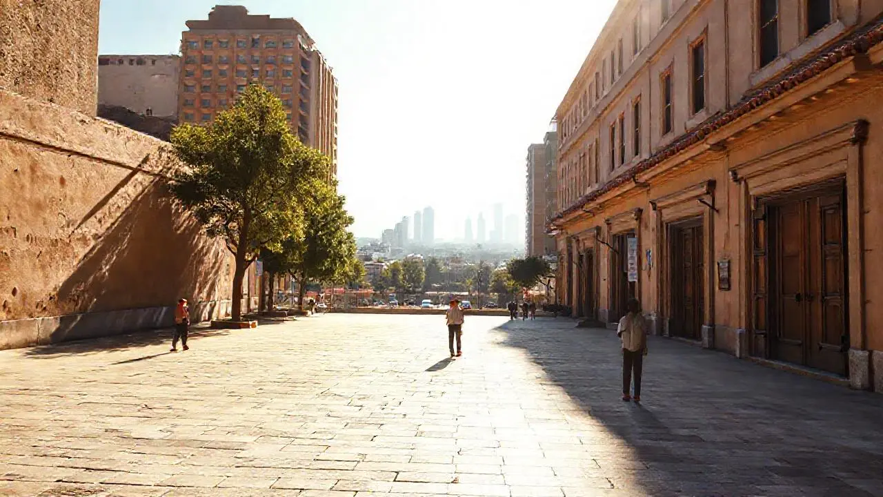 Una ciudad antigua, soleada y serena