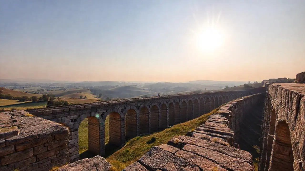 Paisaje antiguo, vasto y sereno