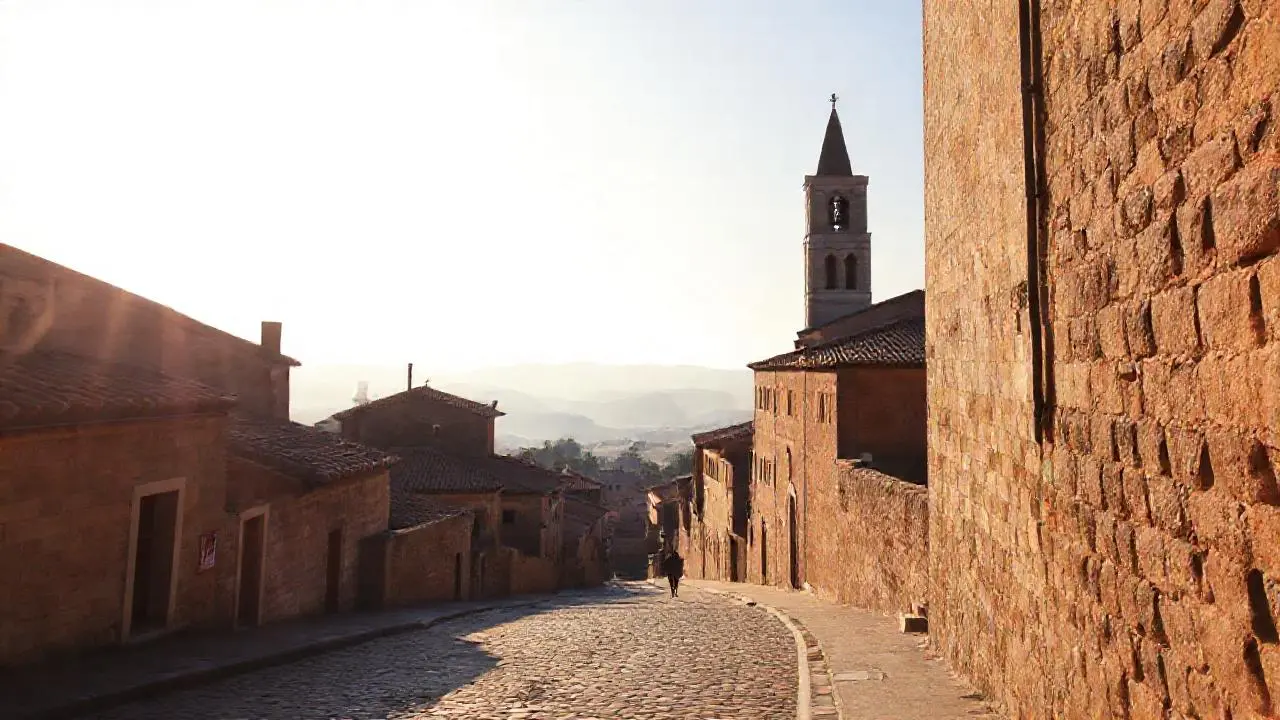 Pueblo antiguo, tranquilo y vasto