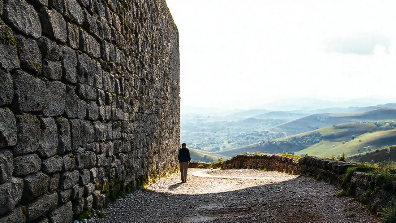 Paisaje natural, tranquilo y ligeramente brumoso