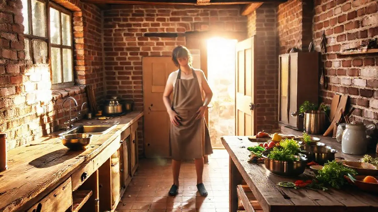 Cocina rústica, luminosa y llena de vida