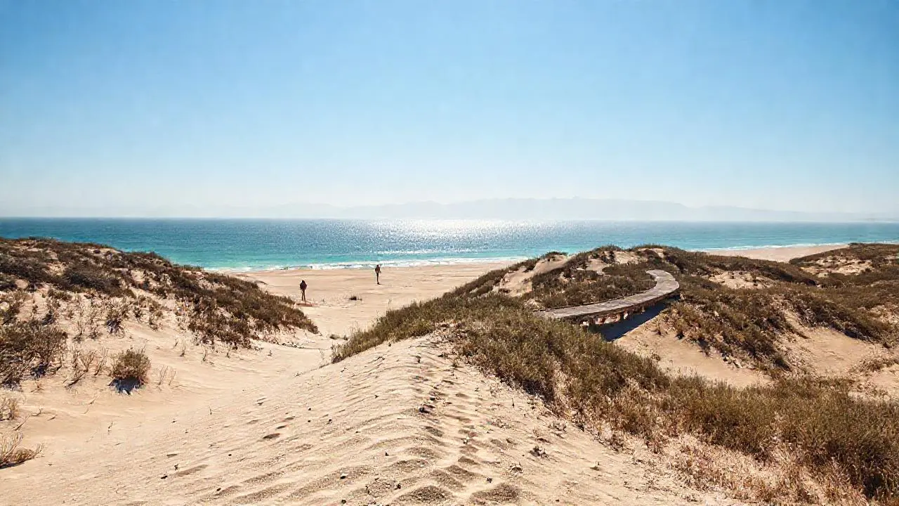 Paisaje costero sereno y extenso