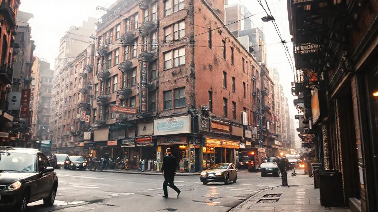 Ambiente urbano, nostálgico y ligeramente borroso