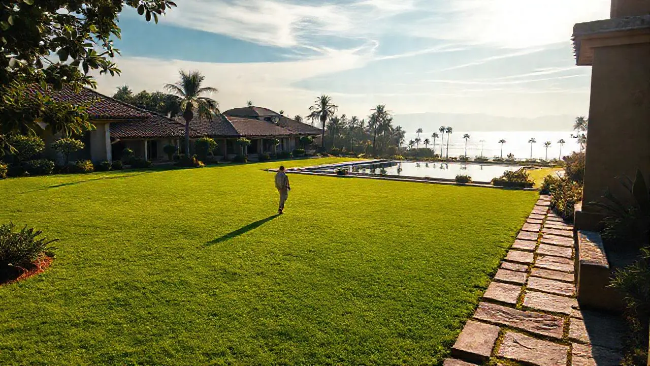 Paz serena en un jardín bien cuidado