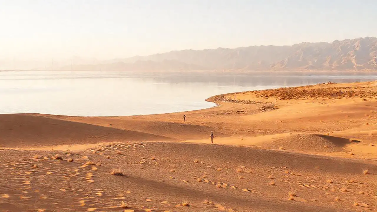 Paisaje desértico, sereno y vasto