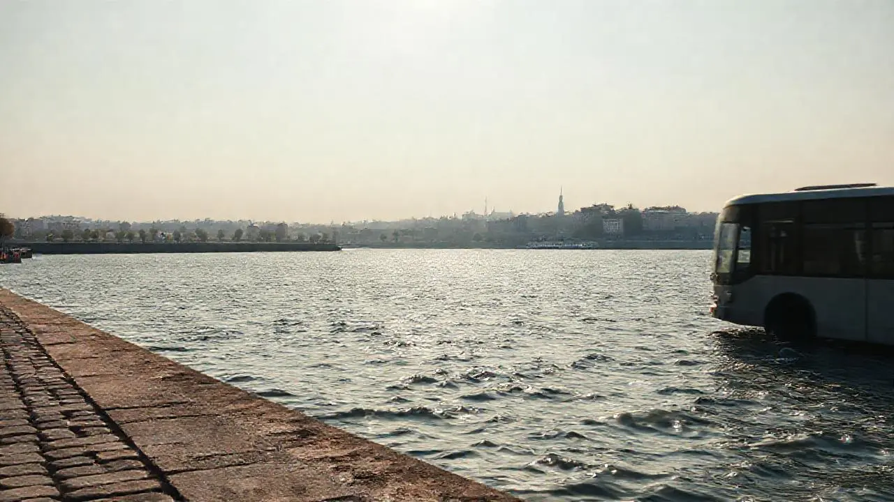 Escena urbana serena, con perspectiva suave