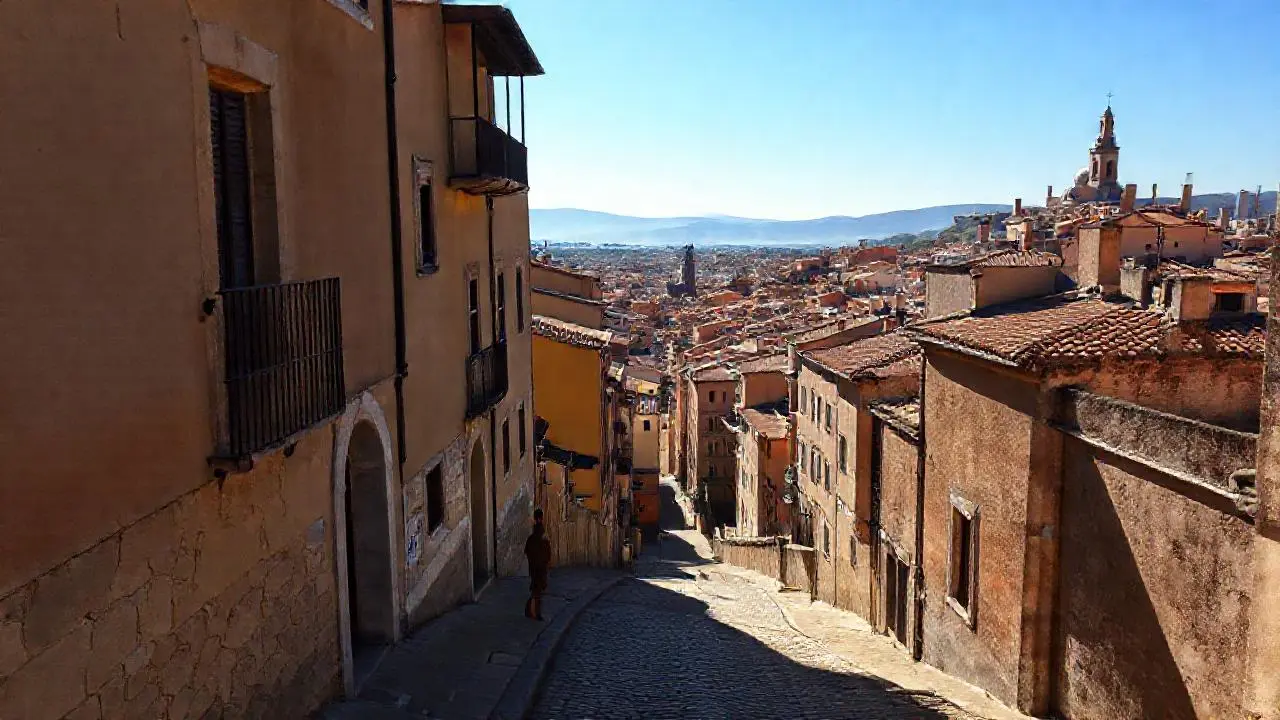 Paz urbana, luz cálida y arquitectura tradicional