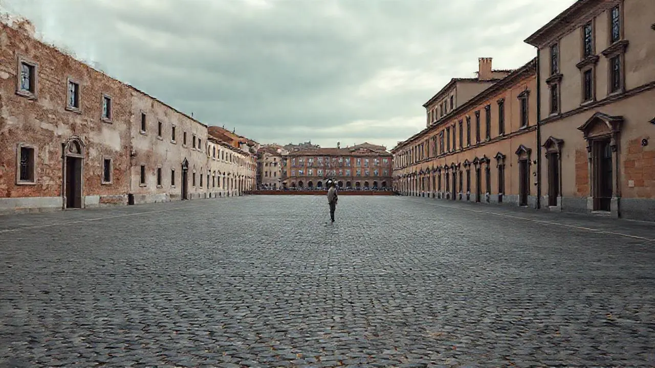 Un paisaje urbano antiguo y tranquilo