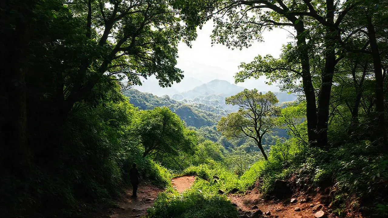Paisaje natural, sereno y ligeramente borroso