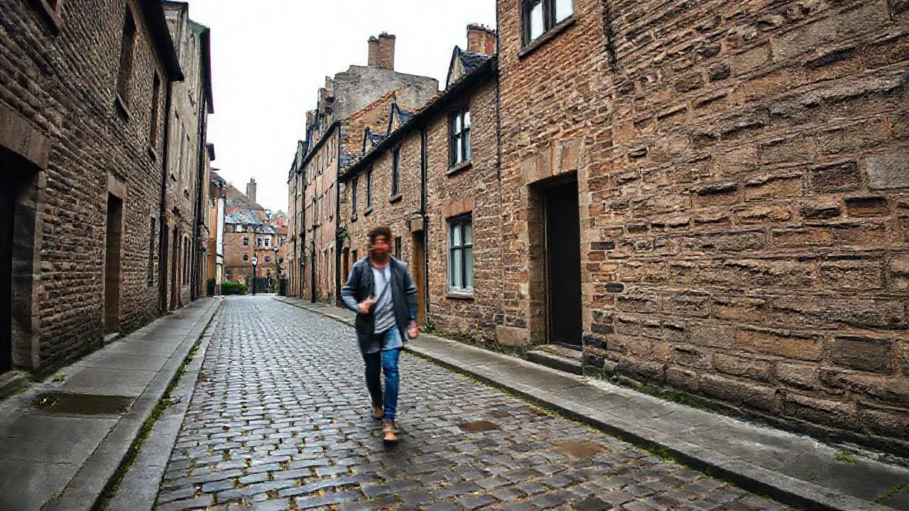 Calle urbana tranquila, ambiente natural y apagado