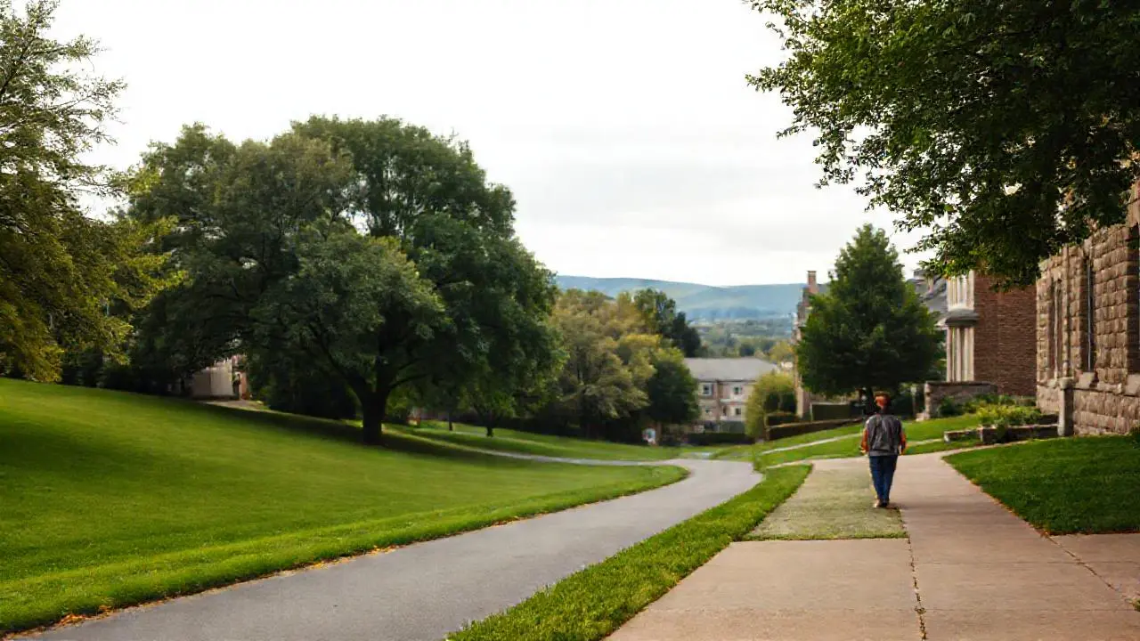 Escena residencial tranquila, serena y naturalista