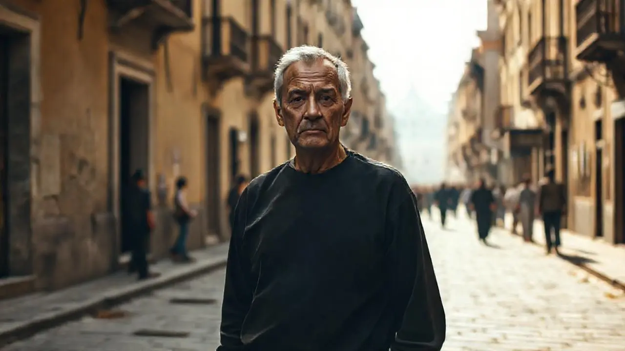 Calle antigua y silenciosa, llena de atmósfera