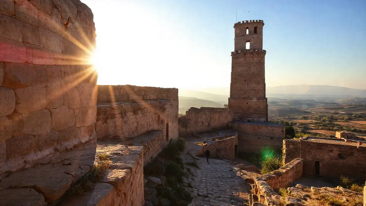 Arquitectura antigua bajo luz serena