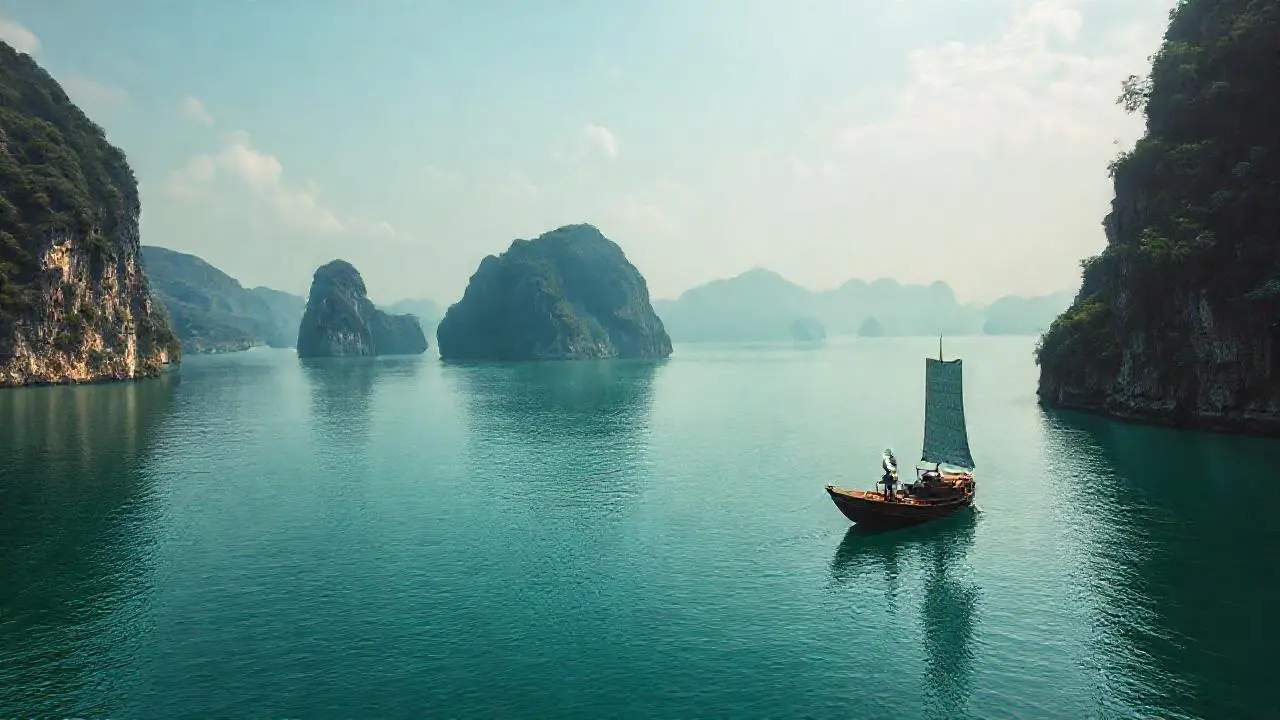 Bahía serena, naturaleza y calma profunda