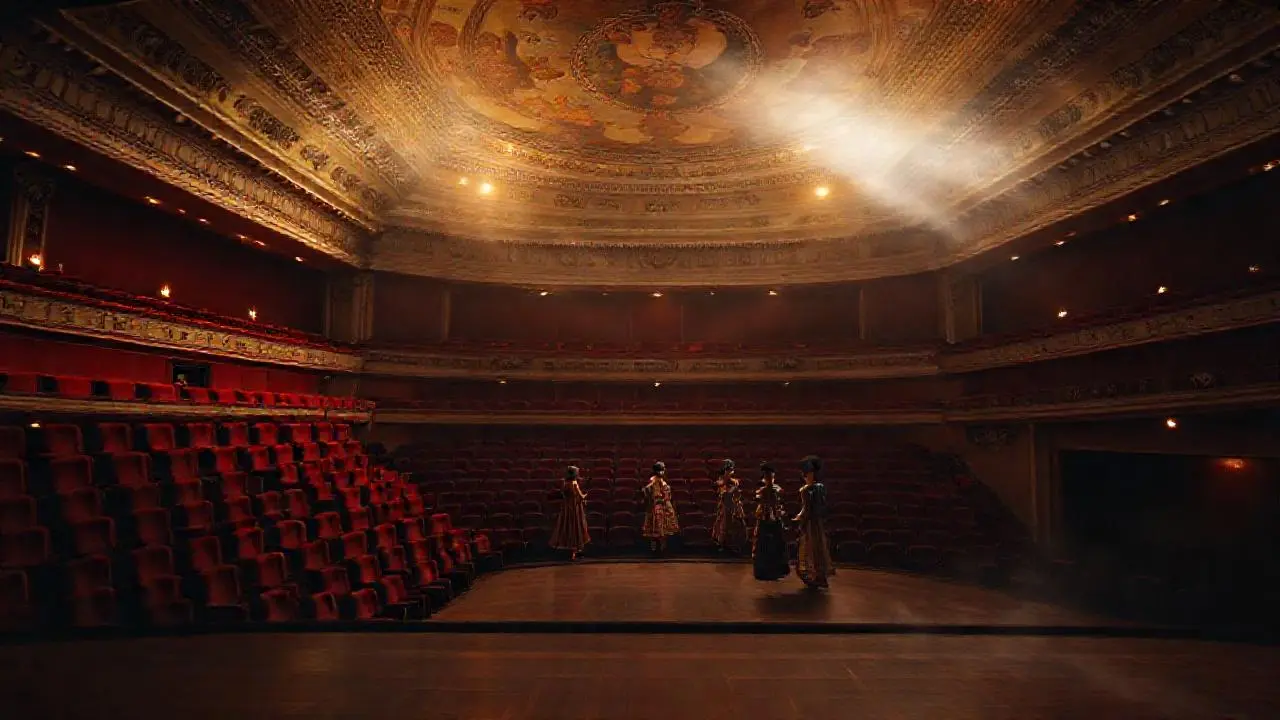 Magnífico teatro con rica atmósfera teatral