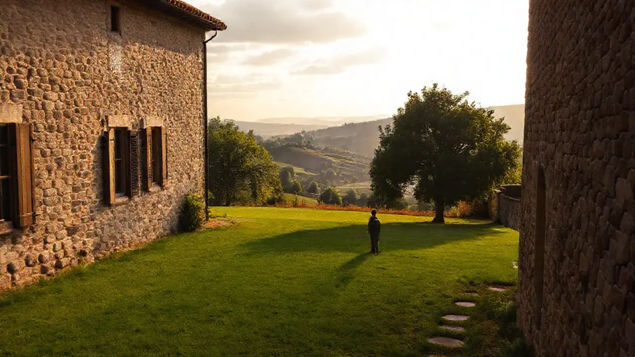 Escena natural, serena y soleada