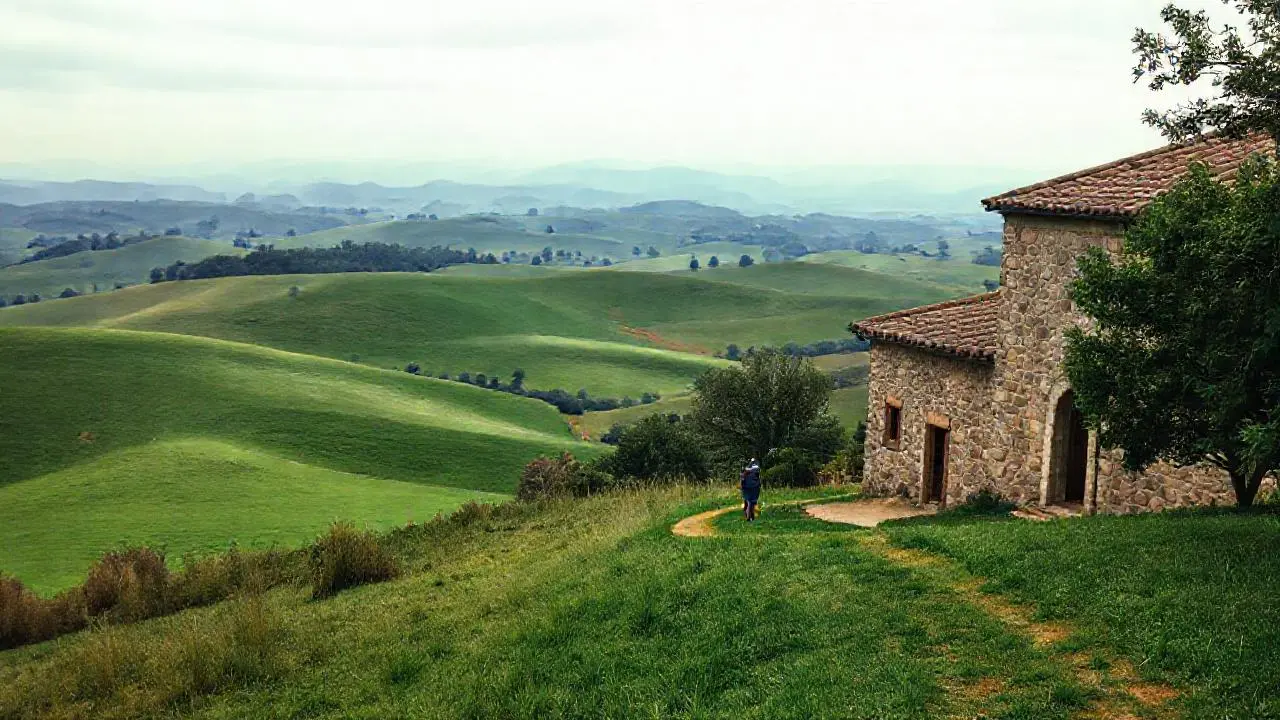 Paisaje rural tranquilo y evocador