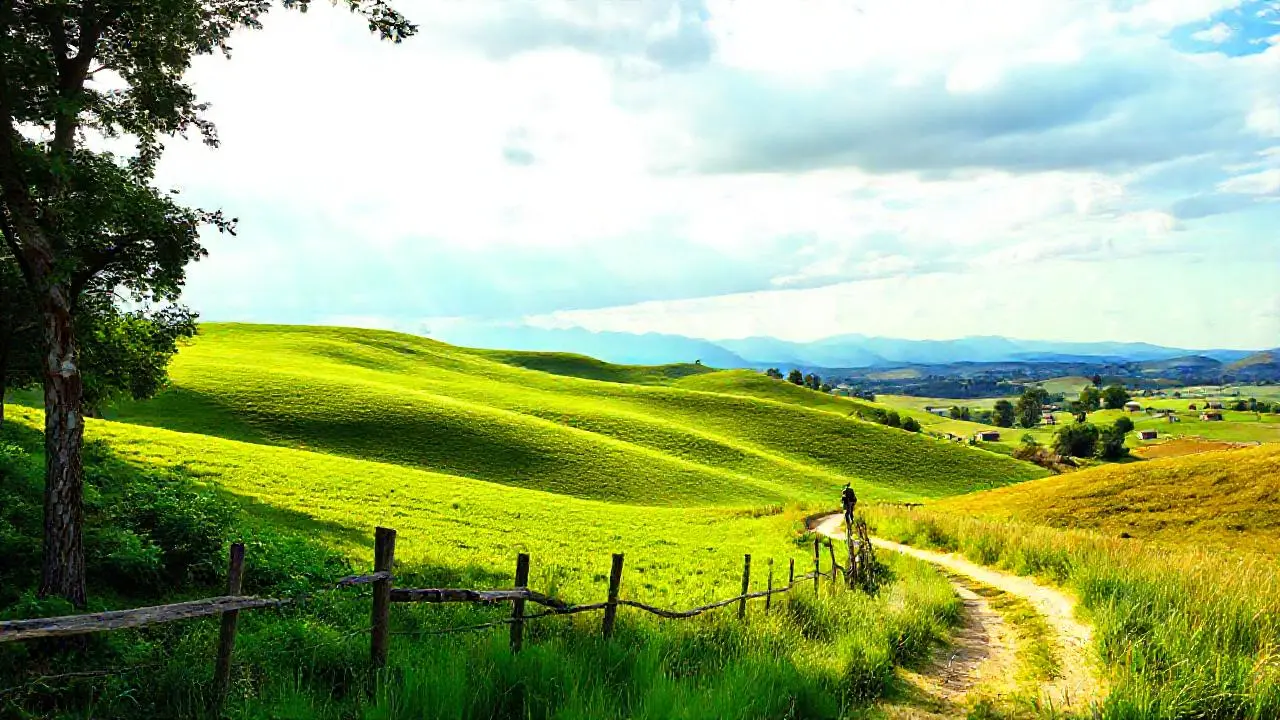 Paisaje rural sereno y extenso