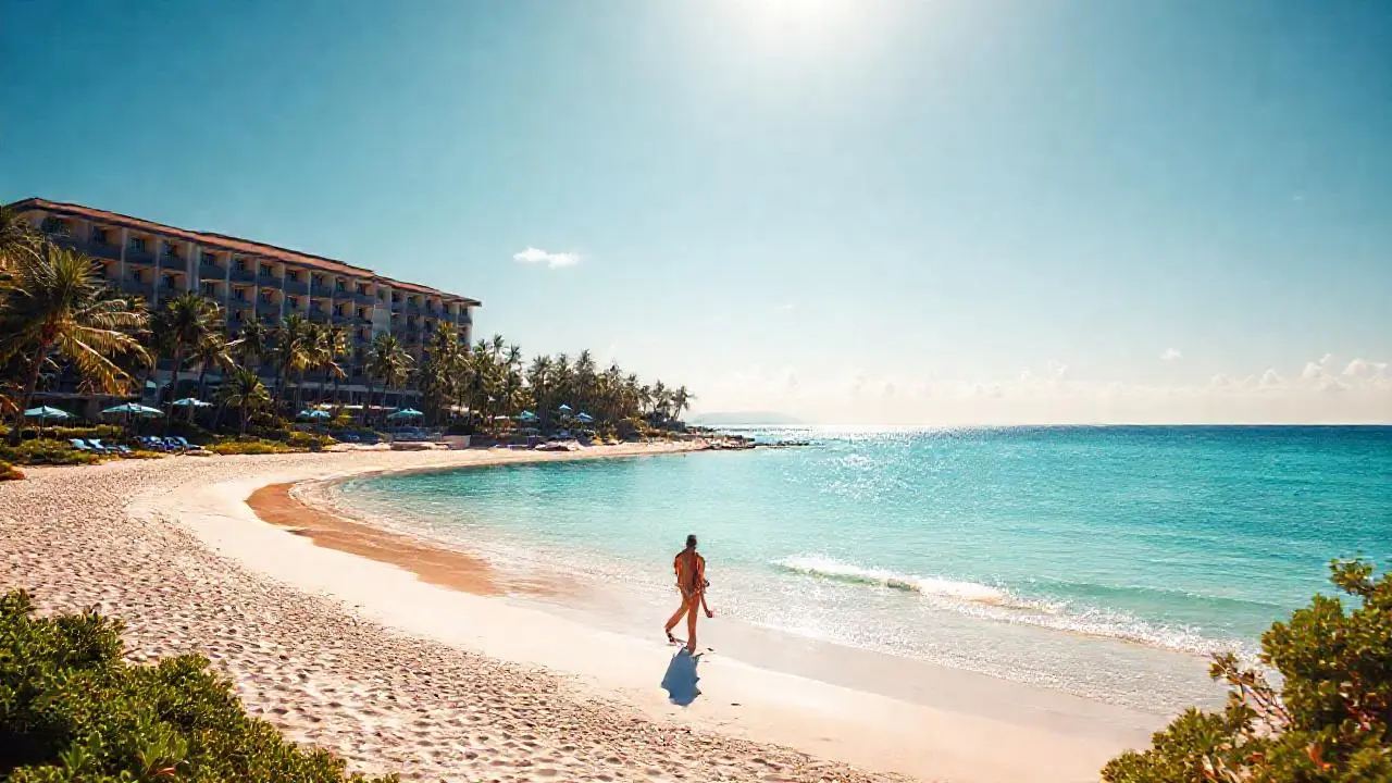 Paraíso tropical, luz, arena y relax