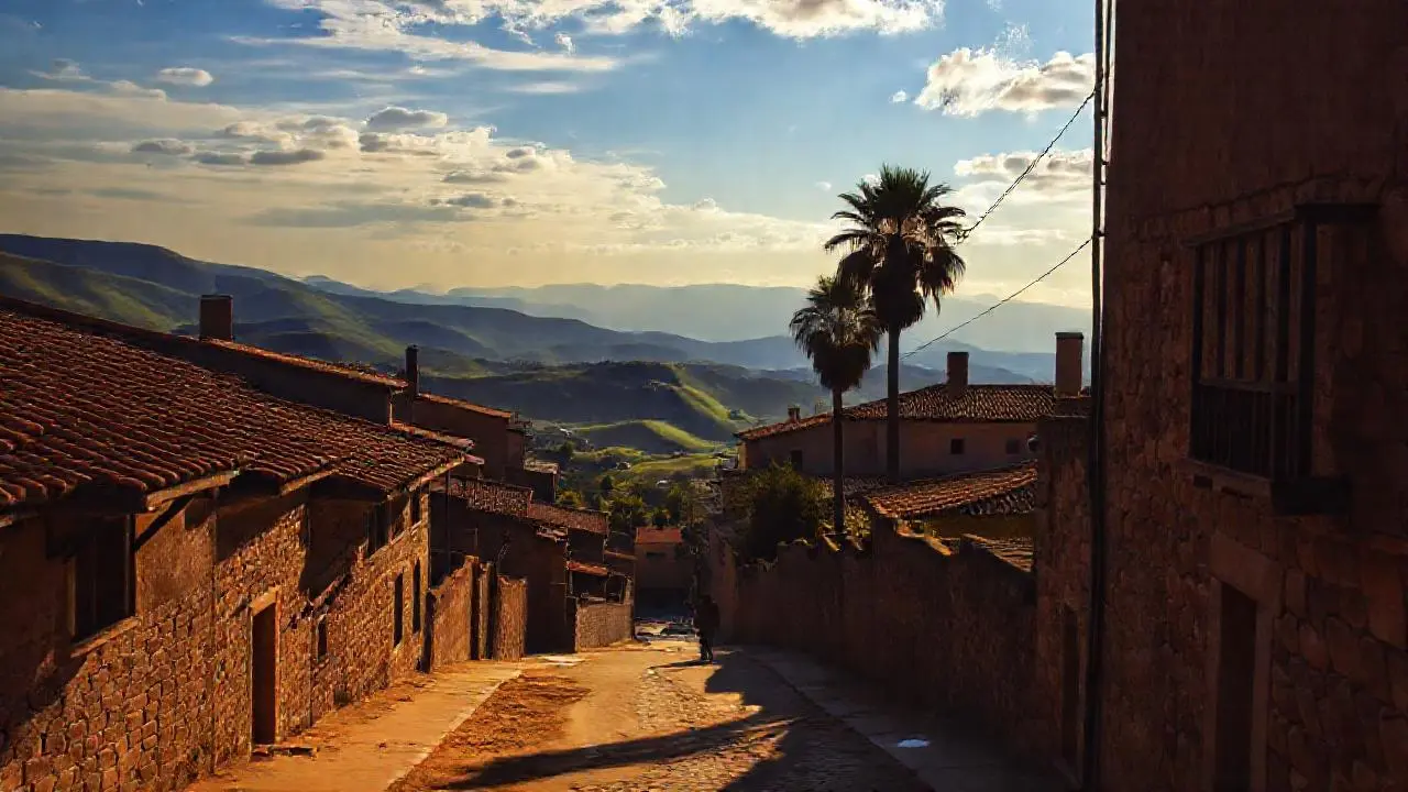 Paz rural, luz cálida y atmósfera serena