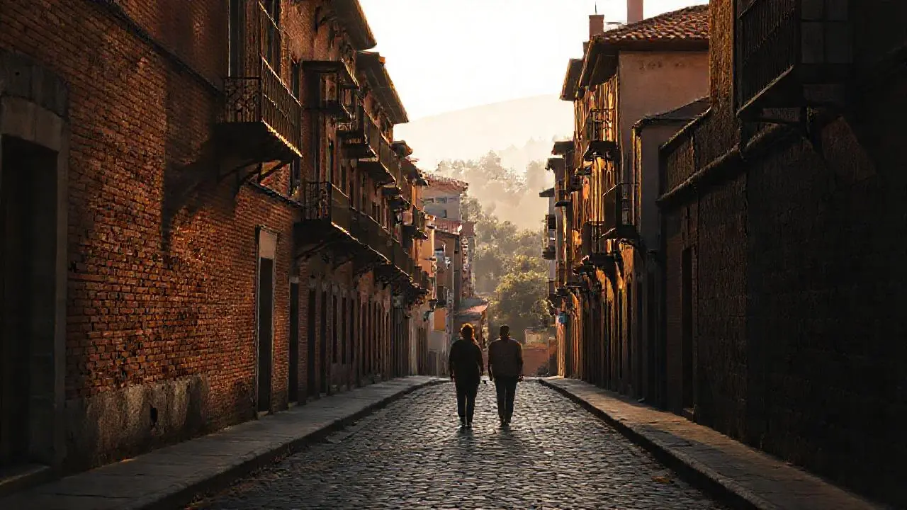 Calle antigua, tranquila y realista
