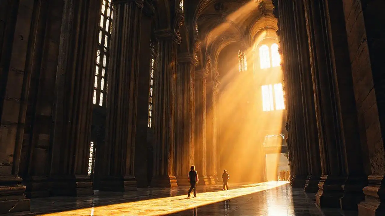 Imponente arquitectura, luz tenue y atmósfera histórica