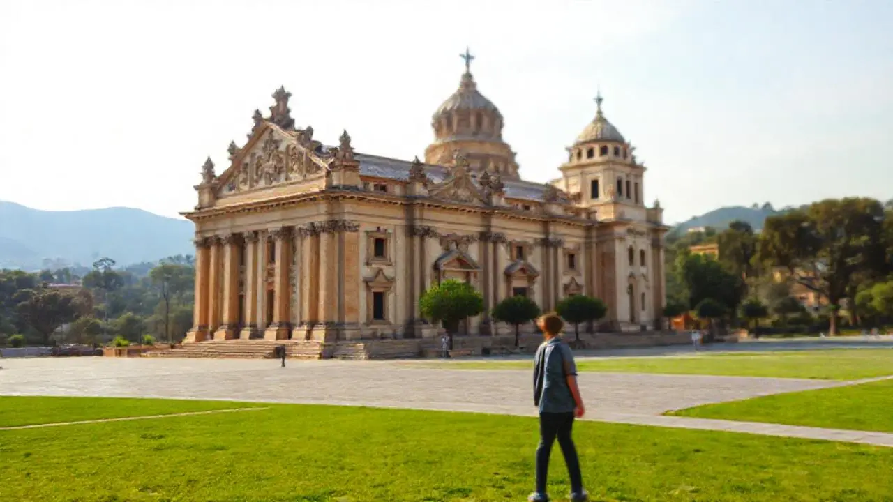 Basílica imponente bajo un cielo sereno