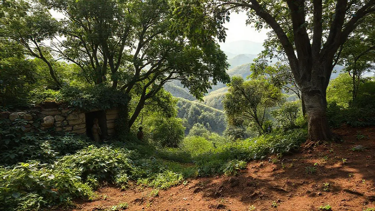Paisaje natural sereno, vasto e inexplorado